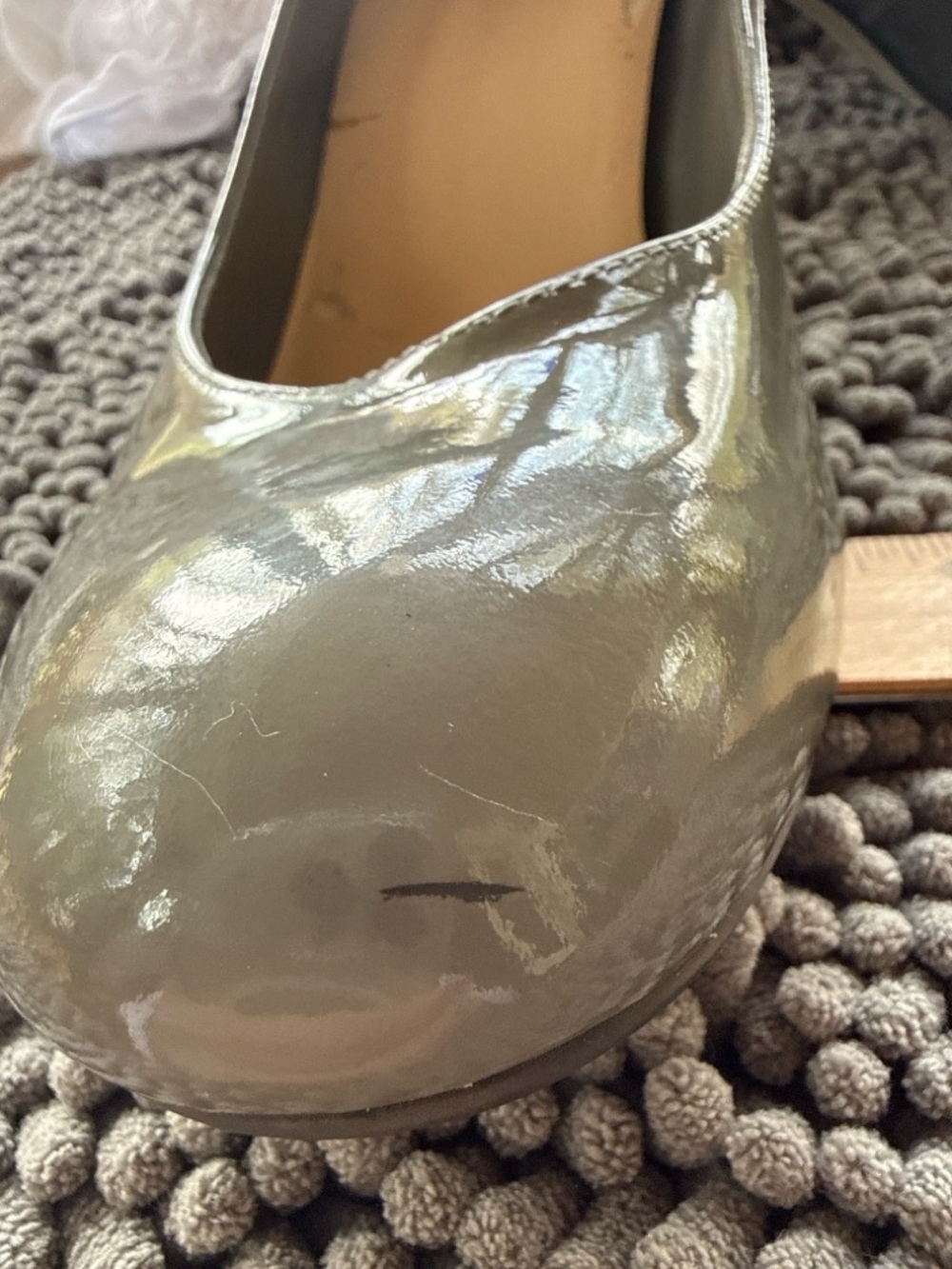 Cole Haan Gray Patent Leather Pumps Size 9B 3” Heel Classic Work Heels - Picture 11 of 14